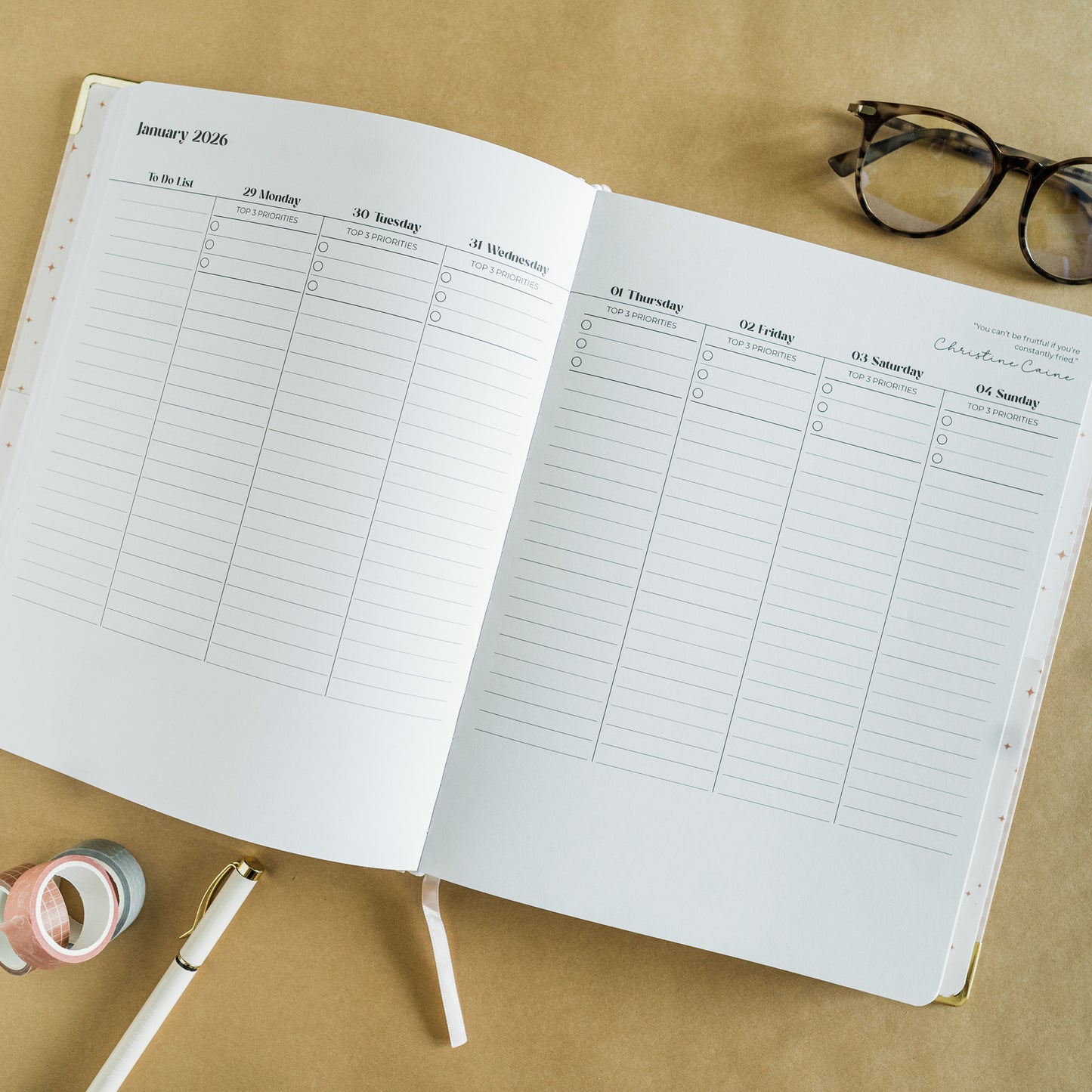 Savannah 2026, 12-Month Planner