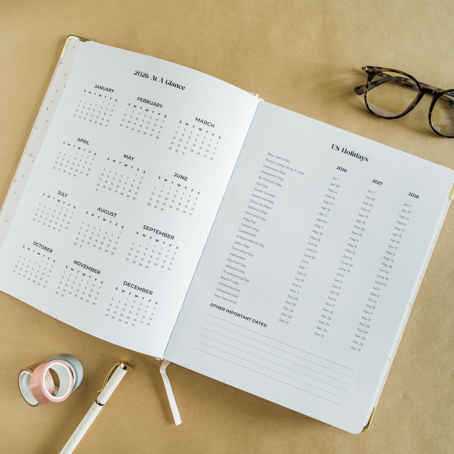 Aspen 2026, 12-Month Planner
