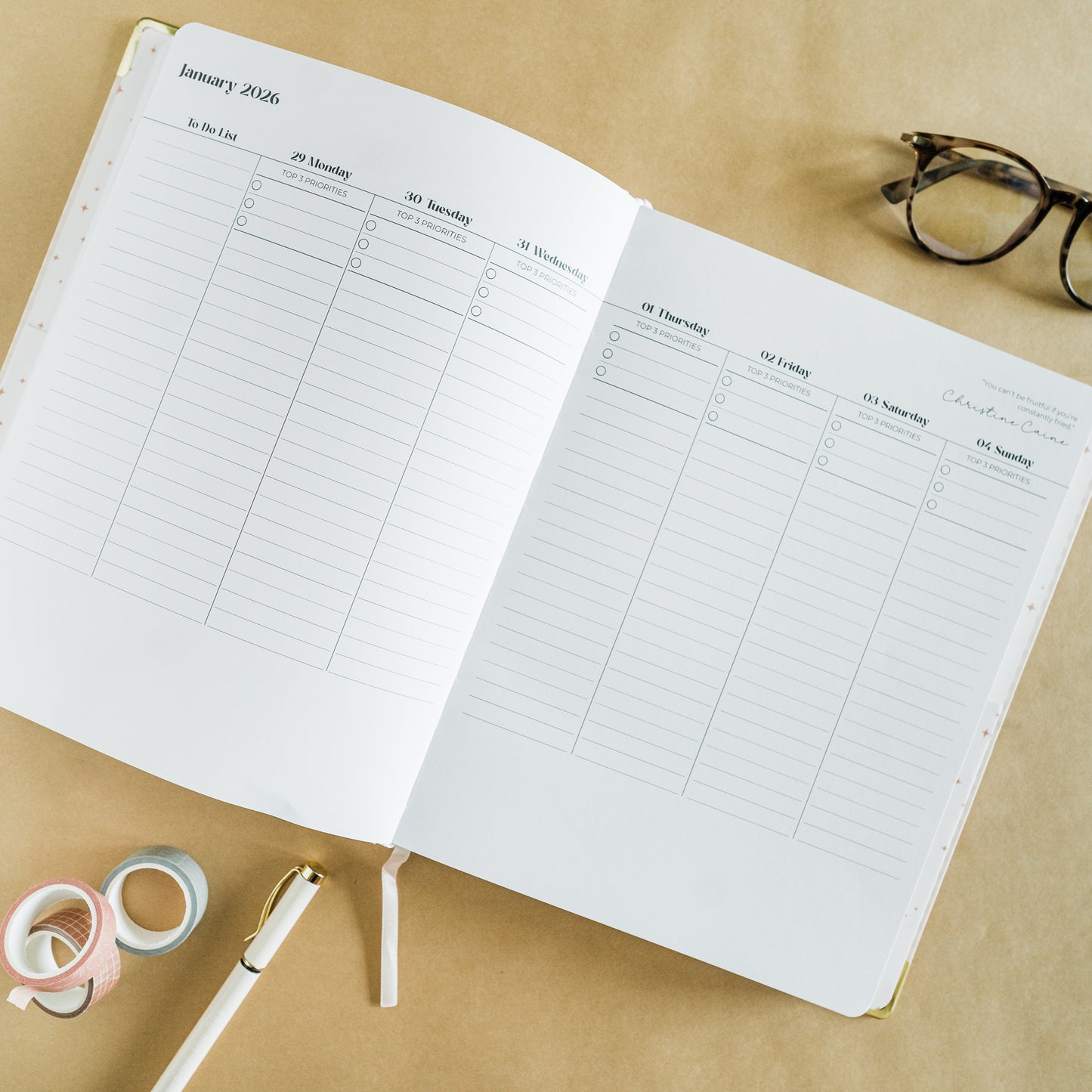 Savannah 2026, 12-Month Planner