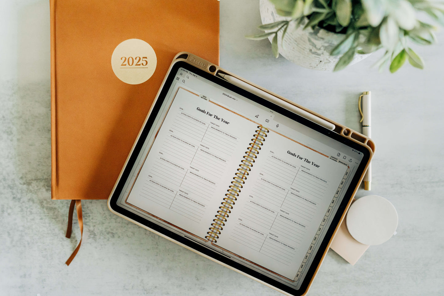 Paper + Digital Bundle 2025, 12-Month Planner