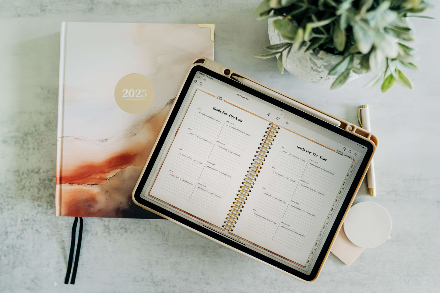 Paper + Digital Bundle 2025, 12-Month Planner