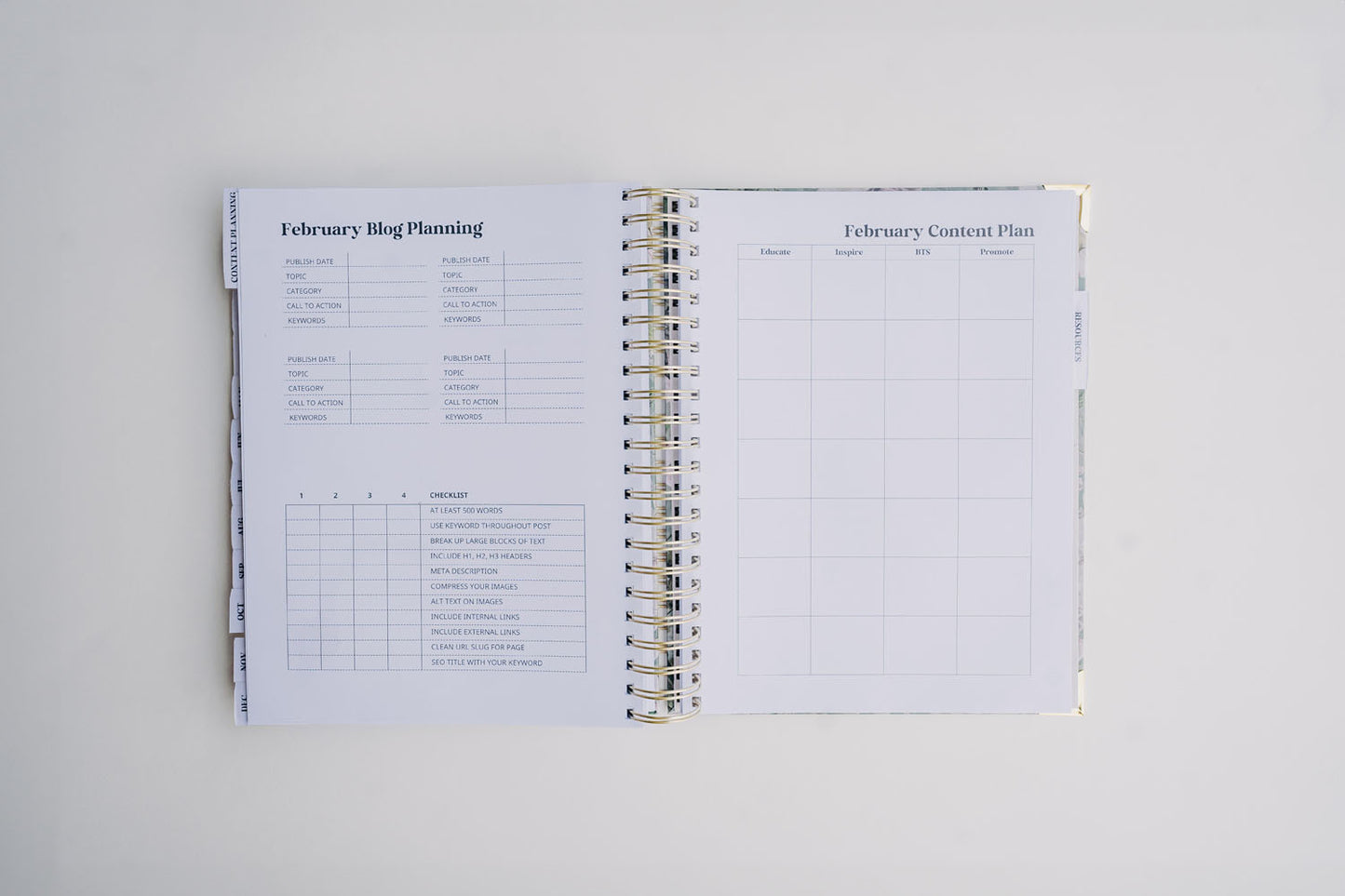 2024 Premium Sage Linen Planner